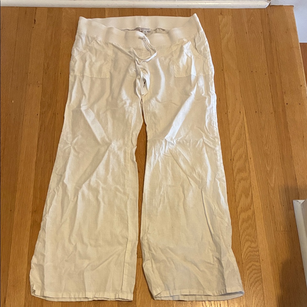 A Pea in the Pod White Linen Pants